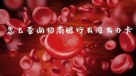 怎么查询招商银行有没有办卡_https://m.fansifence.com_个股行情_第1张