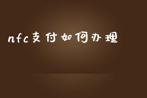 nfc支付如何办理_https://m.fansifence.com_贵金属行情_第1张