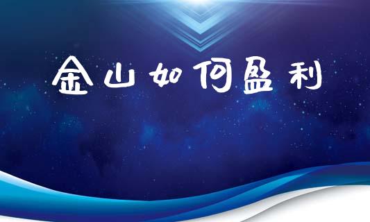 金山如何盈利_https://m.fansifence.com_消费金融_第1张