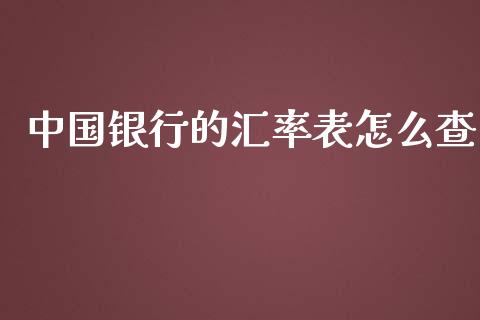 中国银行的汇率表怎么查_https://m.fansifence.com_个股行情_第1张