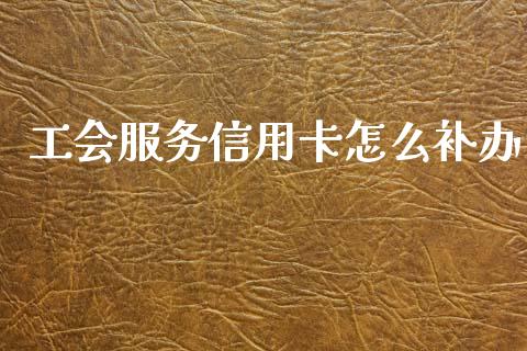 工会服务信用卡怎么补办_https://m.fansifence.com_公募基金_第1张