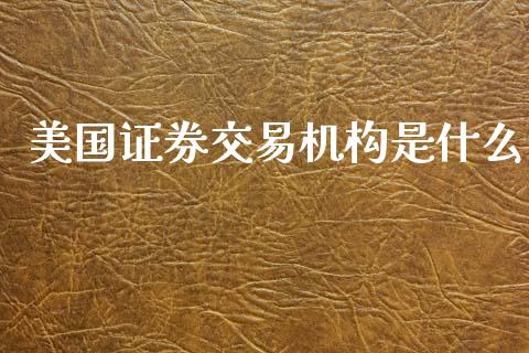 美国证券交易机构是什么_https://m.fansifence.com_公募基金_第1张
