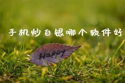 手机炒白银哪个软件好_https://m.fansifence.com_贵金属行情_第1张