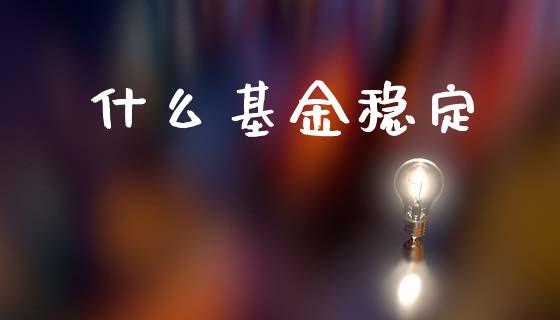 什么基金稳定_https://m.fansifence.com_贵金属行情_第1张