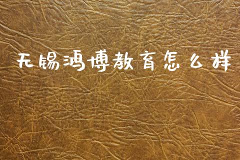 无锡鸿博教育怎么样_https://m.fansifence.com_消费金融_第1张