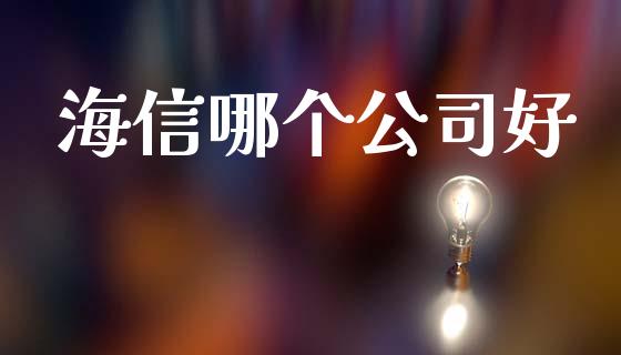 海信哪个公司好_https://m.fansifence.com_公募基金_第1张