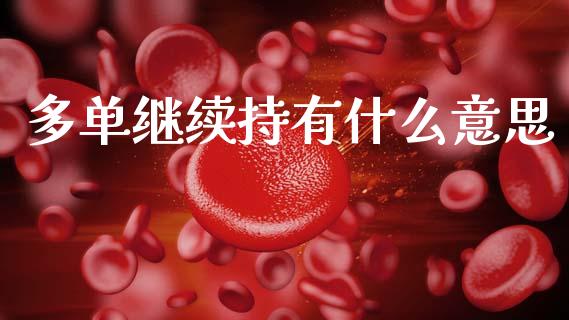 多单继续持有什么意思_https://m.fansifence.com_个股行情_第1张