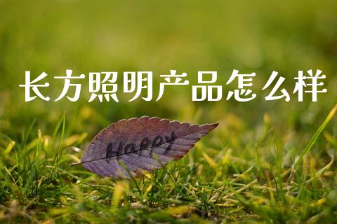 长方照明产品怎么样_https://m.fansifence.com_个股行情_第1张