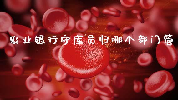 农业银行守库员归哪个部门管_https://m.fansifence.com_消费金融_第1张