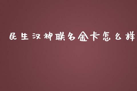 民生汉神联名金卡怎么样_https://m.fansifence.com_个股行情_第1张