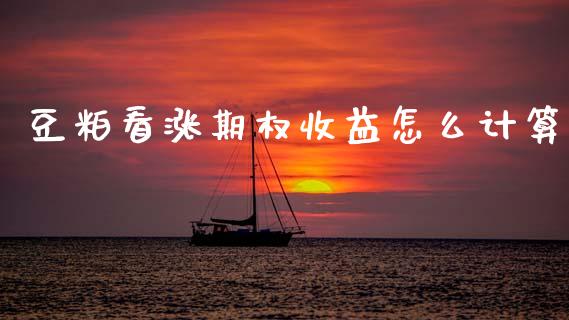 豆粕看涨期权收益怎么计算_https://m.fansifence.com_个股行情_第1张