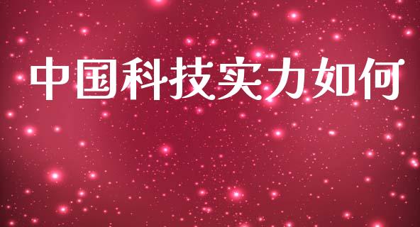 中国科技实力如何_https://m.fansifence.com_公募基金_第1张