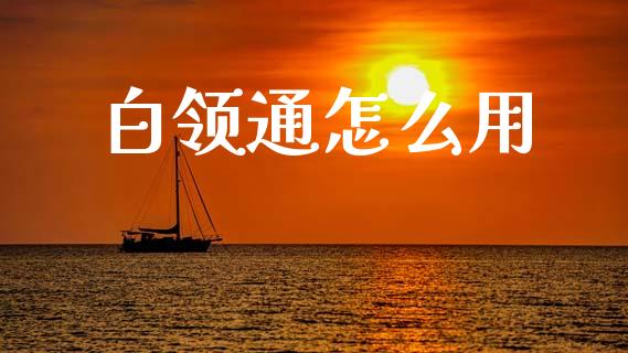 白领通怎么用_https://m.fansifence.com_消费金融_第1张