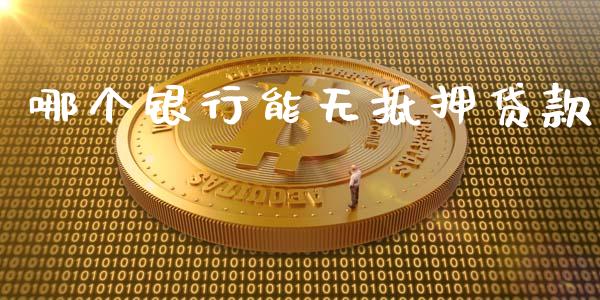 哪个银行能无抵押贷款_https://m.fansifence.com_消费金融_第1张