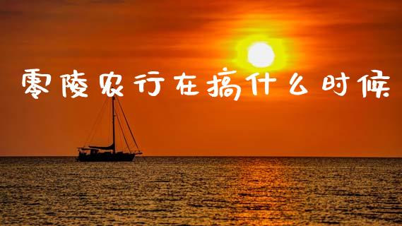 零陵农行在搞什么时候_https://m.fansifence.com_公募基金_第1张
