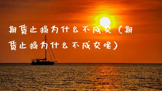 期货止损为什么不成交（期货止损为什么不成交呢）_https://m.fansifence.com_个股行情_第1张