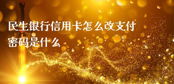 民生银行信用卡怎么改支付密码是什么_https://m.fansifence.com_消费金融_第1张
