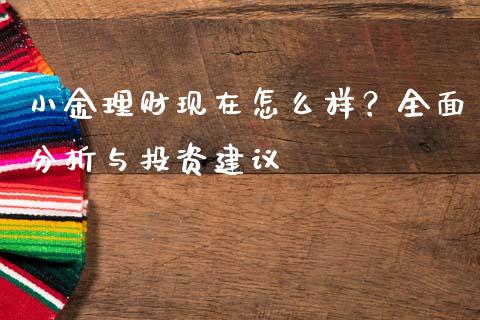 小金理财现在怎么样？全面分析与投资建议_https://m.fansifence.com_个股行情_第1张