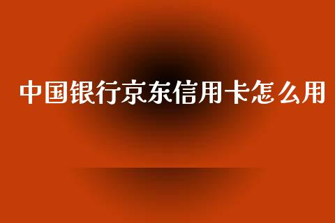 中国银行京东信用卡怎么用_https://m.fansifence.com_公募基金_第1张