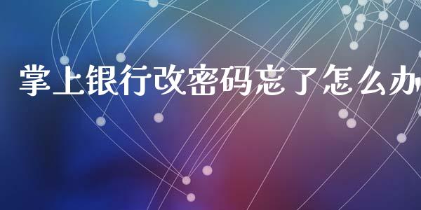 掌上银行改密码忘了怎么办_https://m.fansifence.com_贵金属行情_第1张