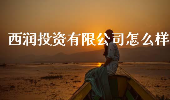 西润投资有限公司怎么样_https://m.fansifence.com_公募基金_第1张