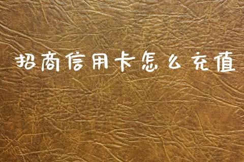 招商信用卡怎么充值_https://m.fansifence.com_个股行情_第1张