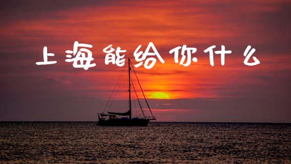 上海能给你什么_https://m.fansifence.com_贵金属行情_第1张