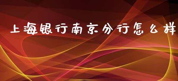 上海银行南京分行怎么样_https://m.fansifence.com_贵金属行情_第1张