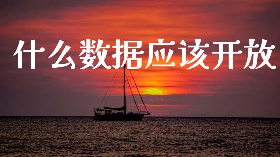 什么数据应该开放_https://m.fansifence.com_个股行情_第1张