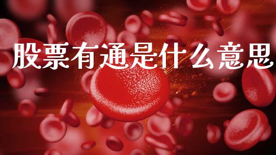 股票有通是什么意思_https://m.fansifence.com_个股行情_第1张