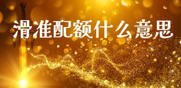 滑准配额什么意思_https://m.fansifence.com_消费金融_第1张