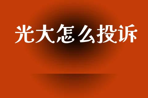 光大怎么投诉_https://m.fansifence.com_消费金融_第1张