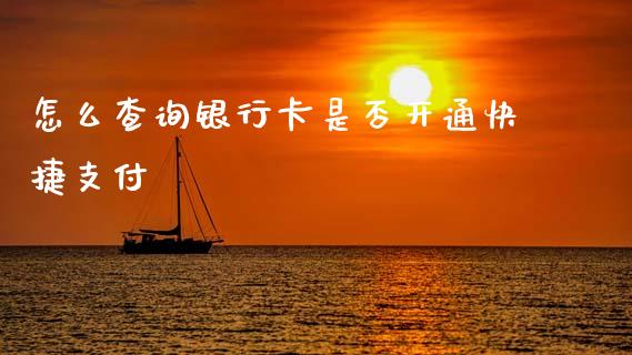 怎么查询银行卡是否开通快捷支付_https://m.fansifence.com_公募基金_第1张