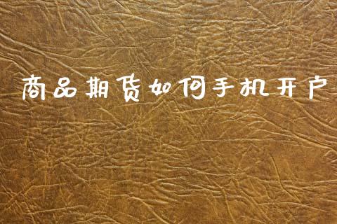 商品期货如何手机开户_https://m.fansifence.com_贵金属行情_第1张