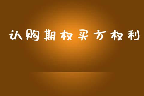 认购期权买方权利_https://m.fansifence.com_公募基金_第1张