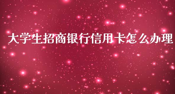 大学生招商银行信用卡怎么办理_https://m.fansifence.com_公募基金_第1张