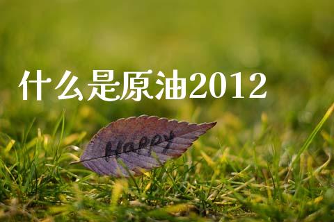 什么是原油2012_https://m.fansifence.com_公募基金_第1张