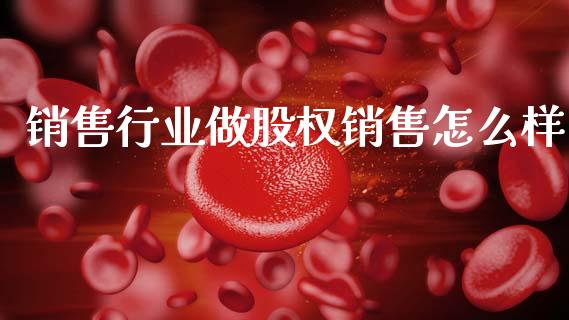 销售行业做股权销售怎么样_https://m.fansifence.com_贵金属行情_第1张