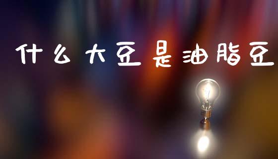 什么大豆是油脂豆_https://m.fansifence.com_个股行情_第1张