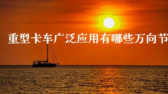 重型卡车广泛应用有哪些万向节_https://m.fansifence.com_消费金融_第1张