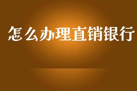 怎么办理直销银行_https://m.fansifence.com_公募基金_第1张