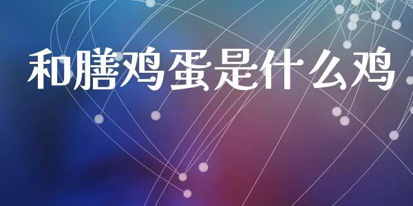 和膳鸡蛋是什么鸡_https://m.fansifence.com_公募基金_第1张