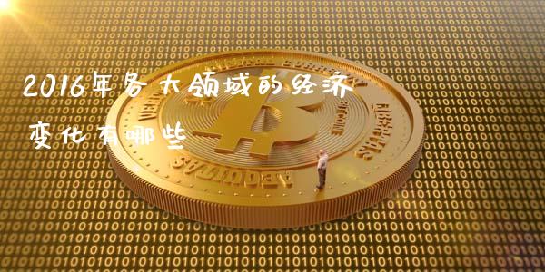 2016年各大领域的经济变化有哪些_https://m.fansifence.com_个股行情_第1张