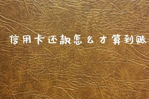 信用卡还款怎么才算到账_https://m.fansifence.com_公募基金_第1张