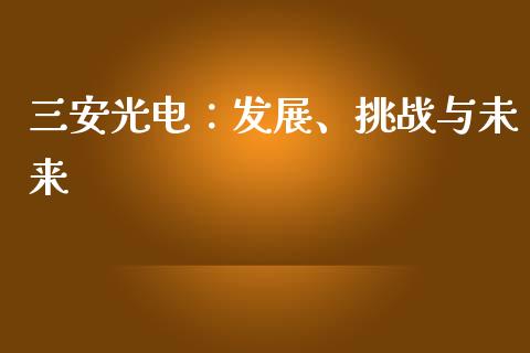 三安光电：发展、挑战与未来_https://m.fansifence.com_公募基金_第1张