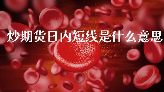 炒期货日内短线是什么意思_https://m.fansifence.com_消费金融_第1张