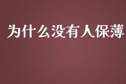 为什么没有人保薄_https://m.fansifence.com_公募基金_第1张