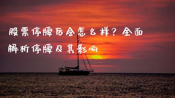 股票停牌后会怎么样？全面解析停牌及其影响_https://m.fansifence.com_公募基金_第1张