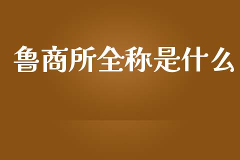 鲁商所全称是什么_https://m.fansifence.com_公募基金_第1张