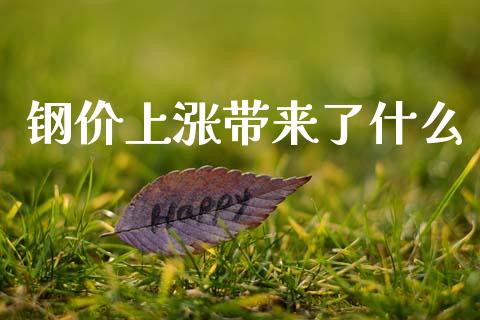 钢价上涨带来了什么_https://m.fansifence.com_消费金融_第1张